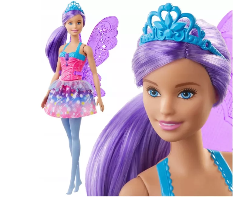 LALKA BARBIE DREAMTOPIA WRÓŻKA ŚCIĄGANE SKRZYDŁA