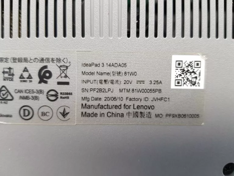 LAPTOP LENOVO IDEAPAD 3-14 14,1/RYZEN3/8GB/256GB