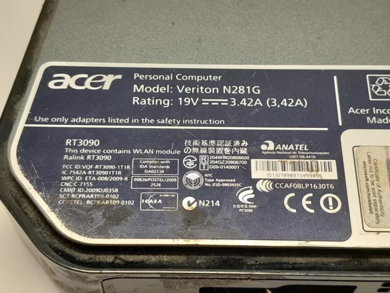 KOMPUTER STACJONARNY ACER VERITON N281G