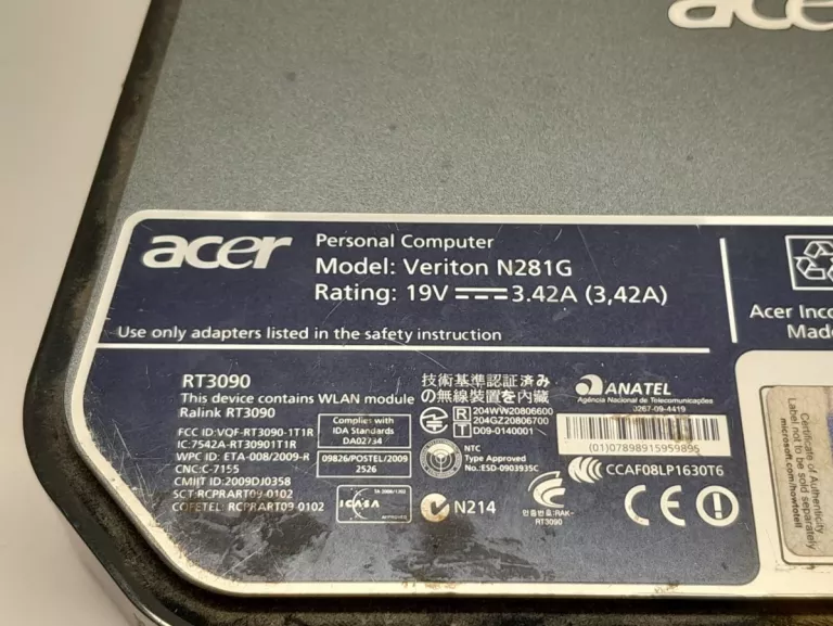 KOMPUTER STACJONARNY ACER VERITON N281G