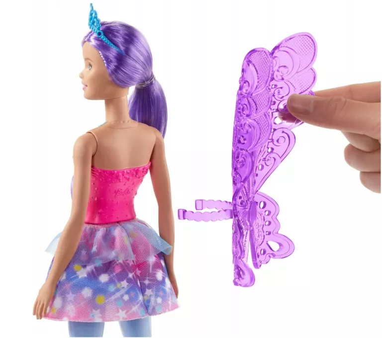 LALKA BARBIE DREAMTOPIA WRÓŻKA ŚCIĄGANE SKRZYDŁA