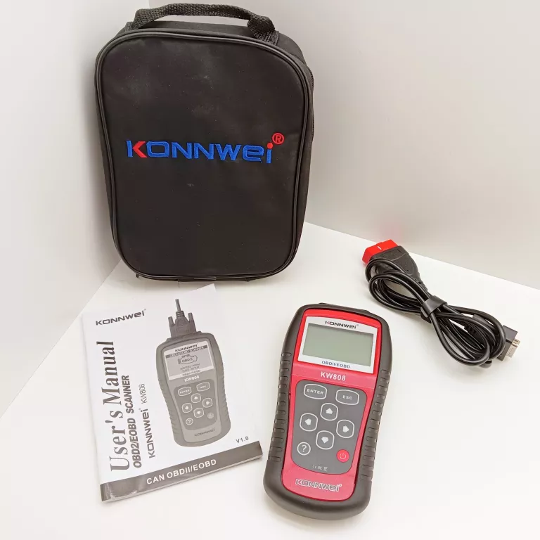 SKANER DIAGNOSTYCZNY KONNWEI KW808 KABEL, TORBA