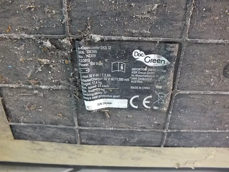 HULAJNOGA ELEKTRYCZNA DOC GREEN EKS 77 ŁAD