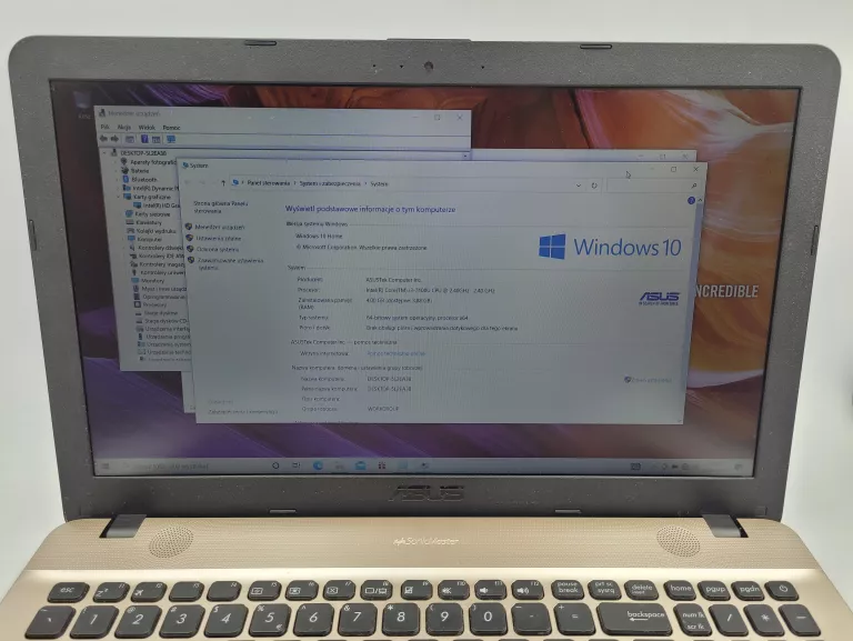 LAPTOP ASUS R541U 4GB/256GB/I3/WIN1O/INTEL HD