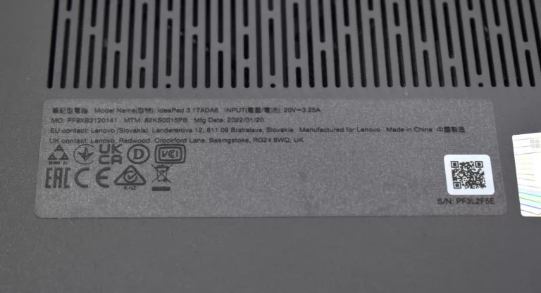LAPTOP LENOVO IDEAPAD 3-17ADA6 USZKODZONY TOUCHBA
