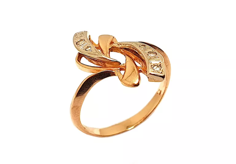 ZŁOTY PIERŚCIONEK Z CYRKONIAMI 585 | R.14