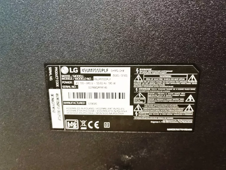 TELEWIZOR LED LG 49UM7050PLF 49" 4K UHD