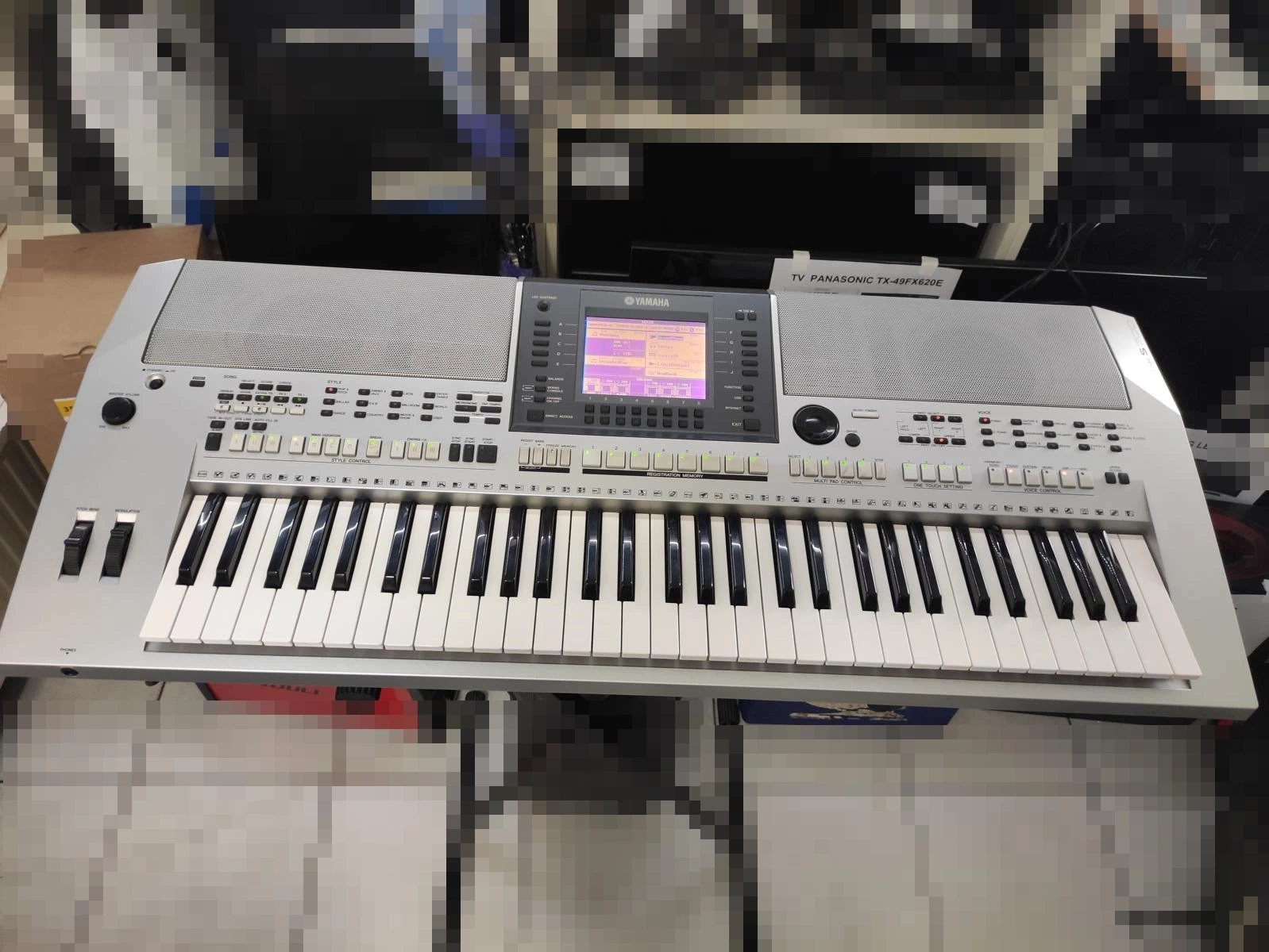 keyboard-yamaha-psr-s700-stojak-pokrowiec-stan-uzywany