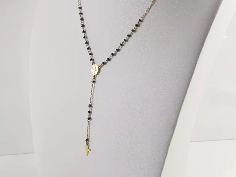 NOWY ZŁOTY RÓŻANIEC 60CM 585 14K 4,98G