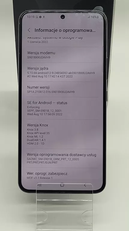 SAMSUNG GALAXY S22 8+128GB CZARNY KOMPLET / PLAY