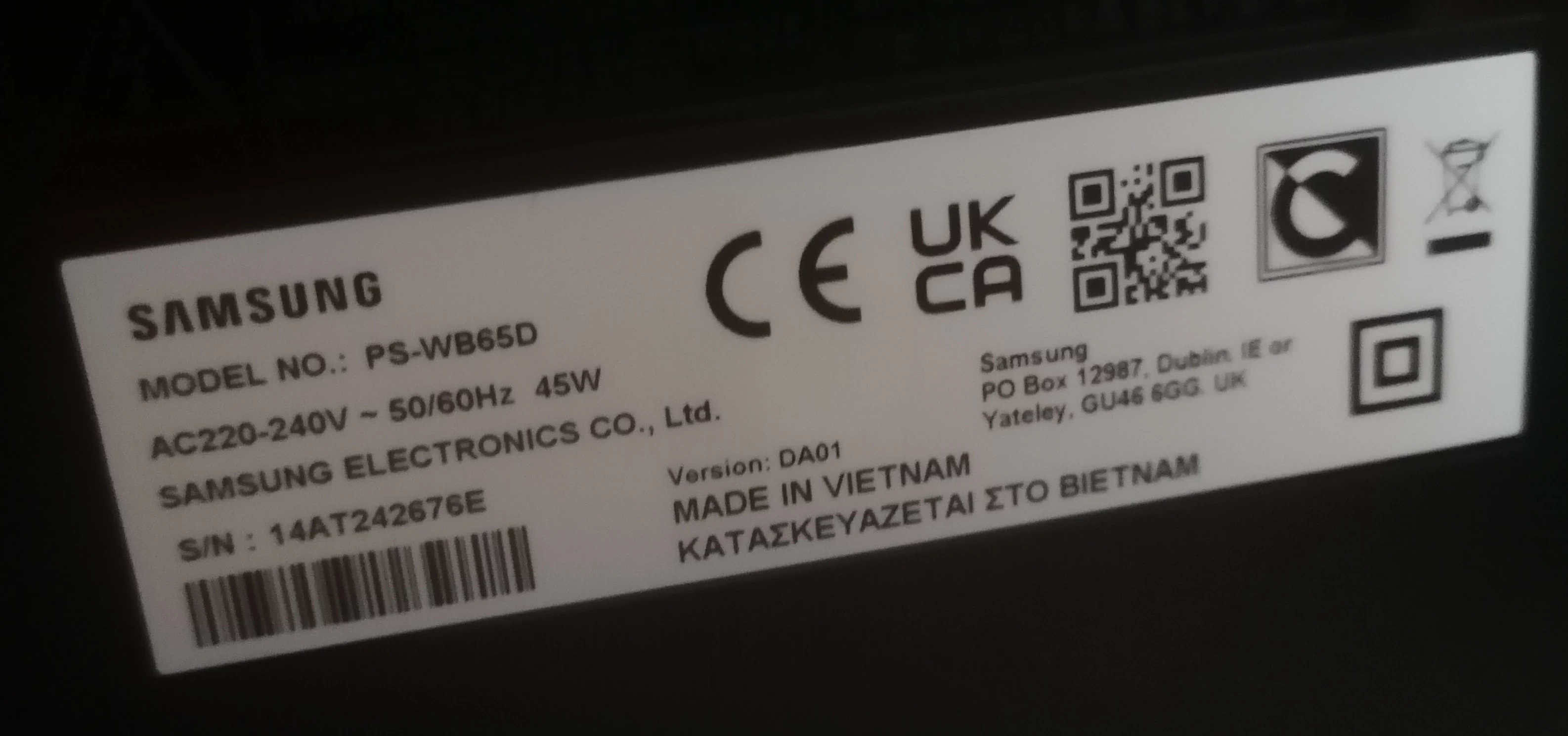 soundbar-samsung-hw-b550-en-pilot-paragon-stan-uzywany