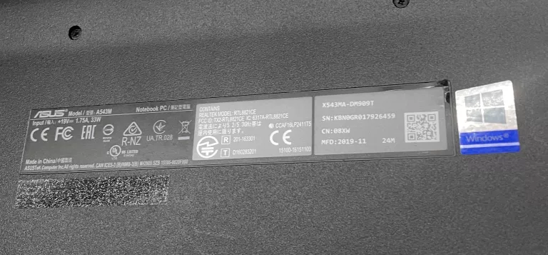 LAPTOP ASUS A543M