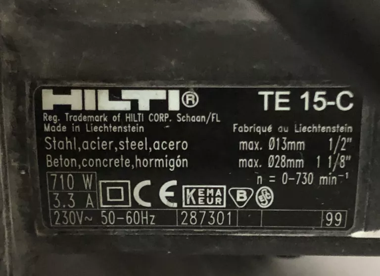 MLOTOWIERTARKA HILTI TE 15 C