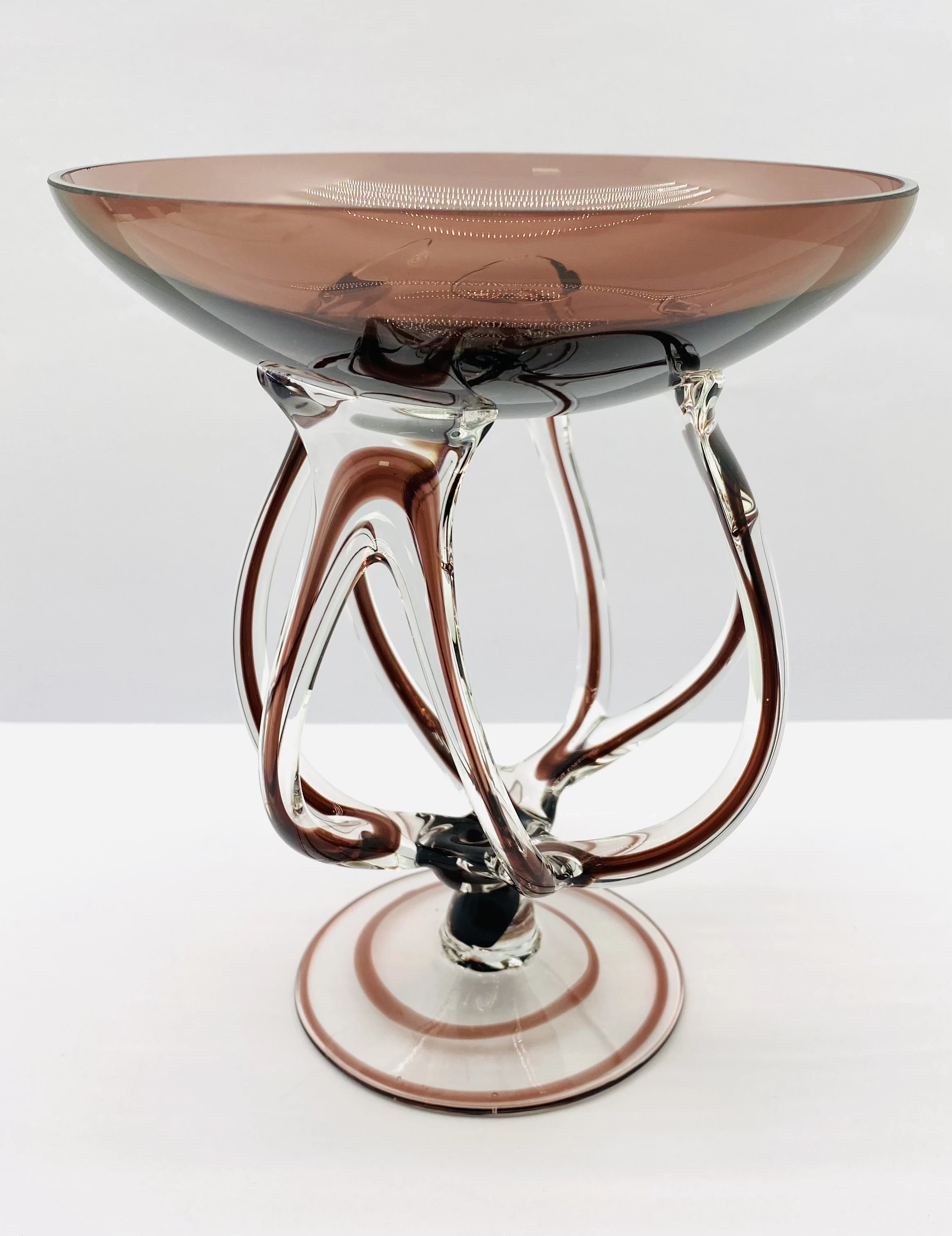 patera-makora-krosno-kolorowe-szklo-prl-ksztalt-nieregularny