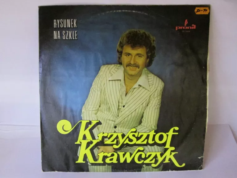 WINYL KRZYSZTOF KRAWCZYK RYSUNEK NA SZKLE