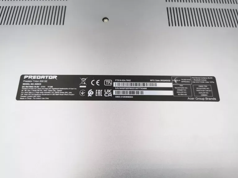 ACER PREDATOR TRITON 500 SE PT516-52S RTX 3070 T