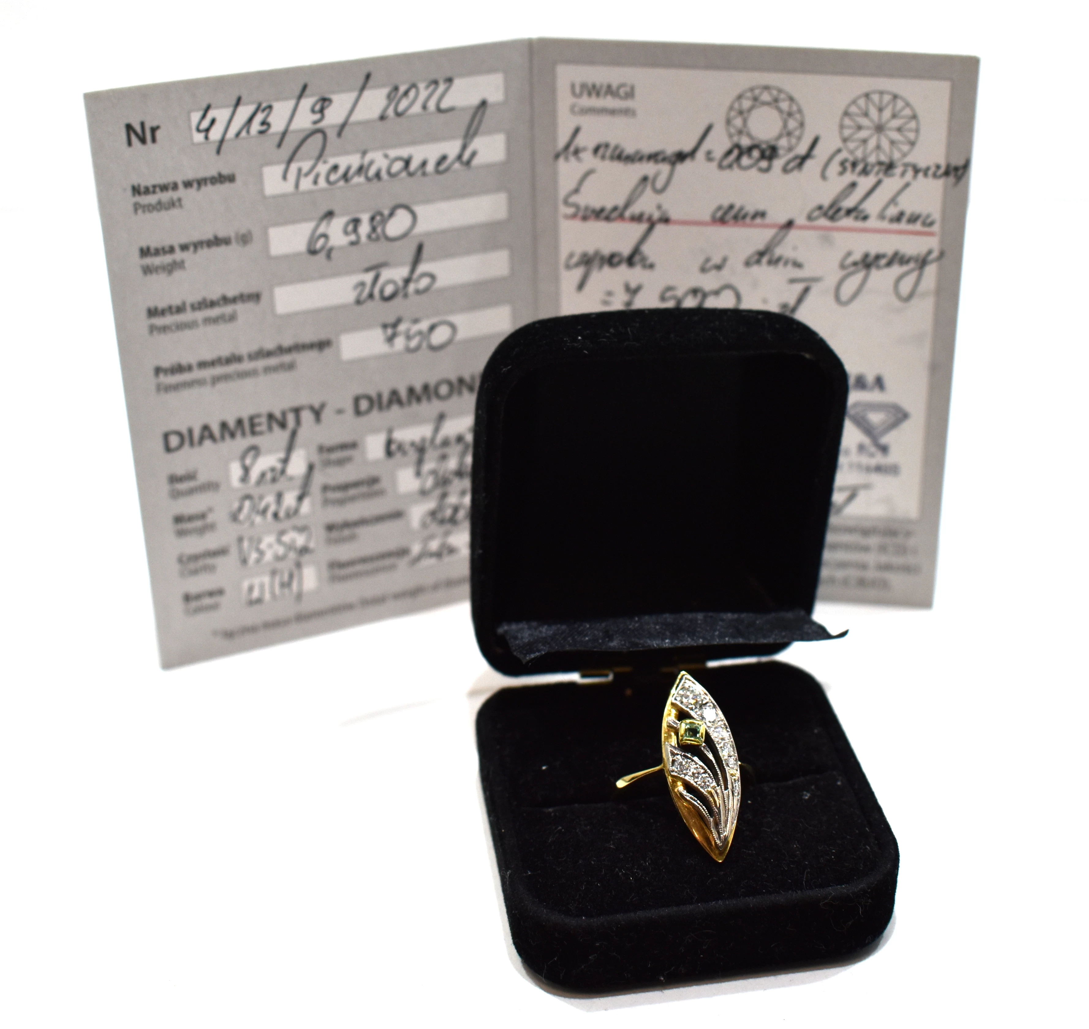 vintage-zloty-pierscionek-z-brylantem-698g-750-budziszynska-107d-sj-wroclaw