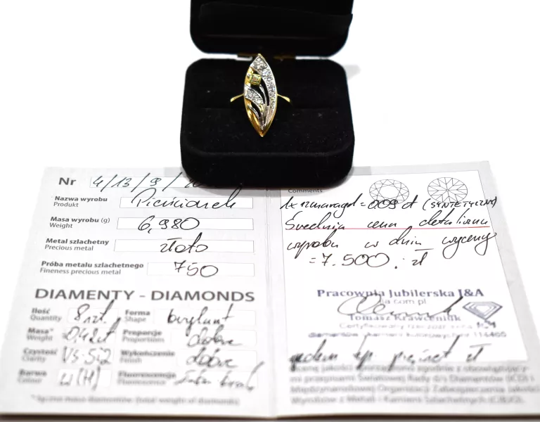 vintage-zloty-pierscionek-z-brylantem-698g-750-ean-gtin-5903772051636