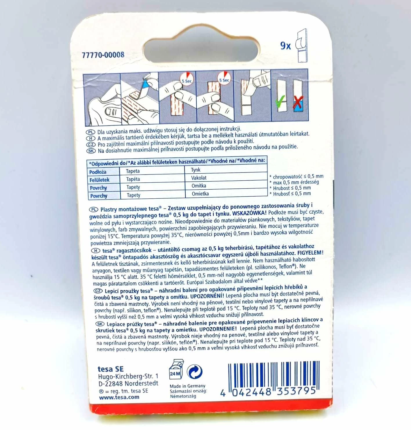 tesa-plastry-montazowe-stan-nowy