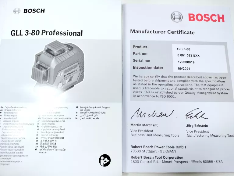 LASER KRZYŻOWY BOSCH GLL 3-80 W WALIZCE