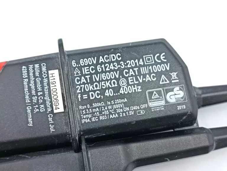 WSKAŹNIK CIMCO 111438 FI-/RCD 12-690V AC/DC