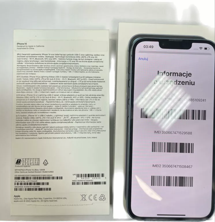TELEFON IPHONE 14 PUDEŁKO
