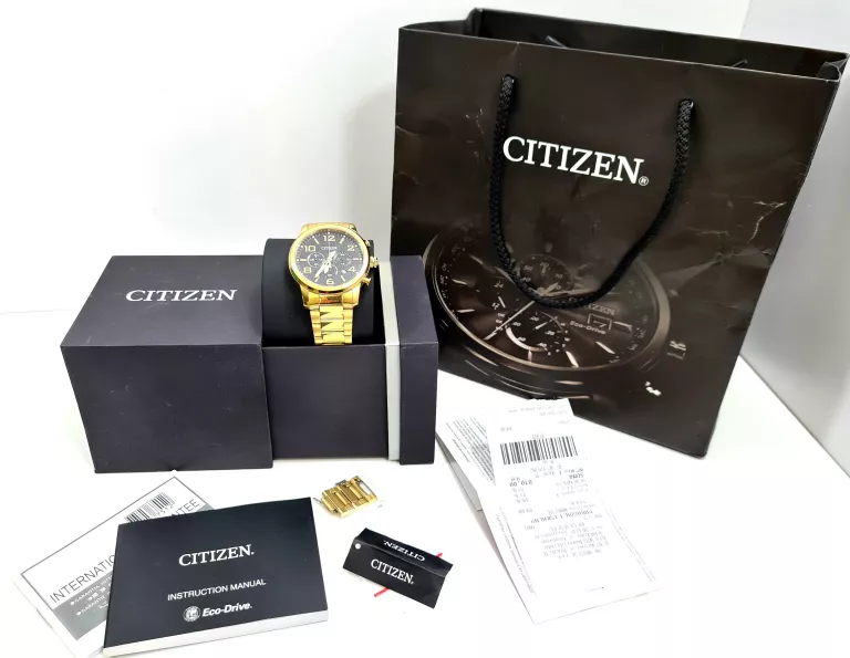 ZEGAREK ZŁOTY MĘSKI CITIZEN AN8052-55E KOMPLET