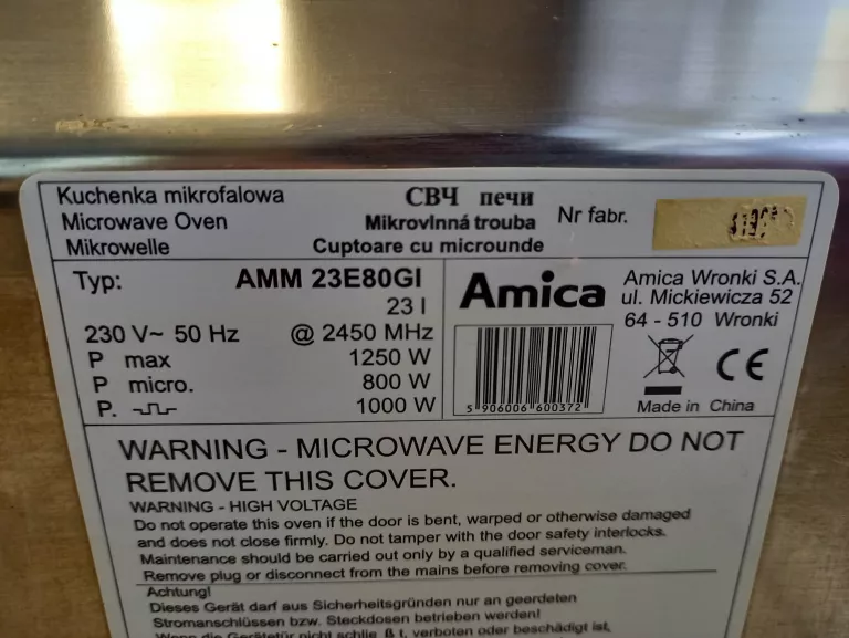 KUCHENKA MIKROFALOWA AMICA AMM 23E80GI