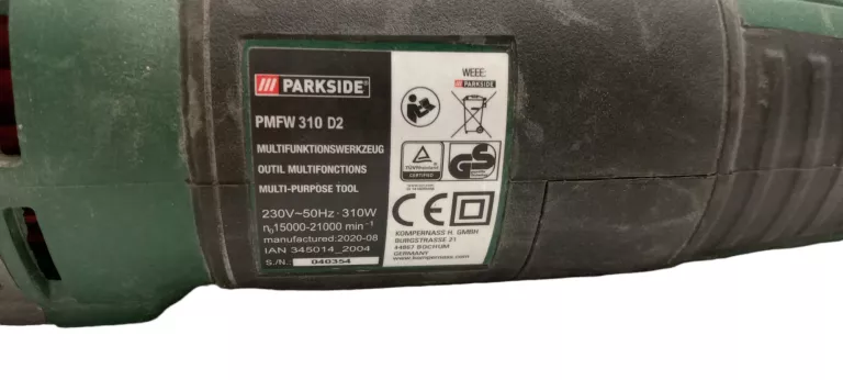 NARZĘDZIE WIELOFUNKCYJNE PARKSIDE PMFW 310 D2