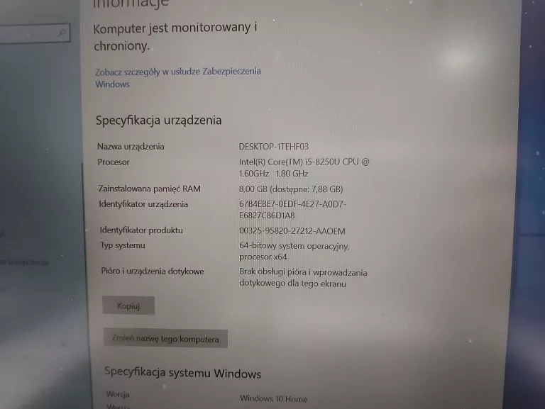 LAPTOP LENOVO IDEAPAD 520-15IKB I5/8GB/256GB SSD!