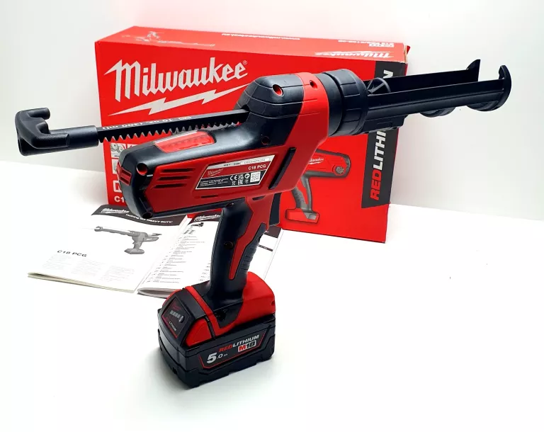 MILWAUKEE C18 PCG + AKU 5.0AH PISTOLET DO KLEJU