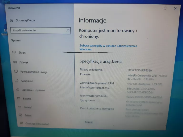 LAPTOP LENOVO G50-30/ŁAD--OPIS--