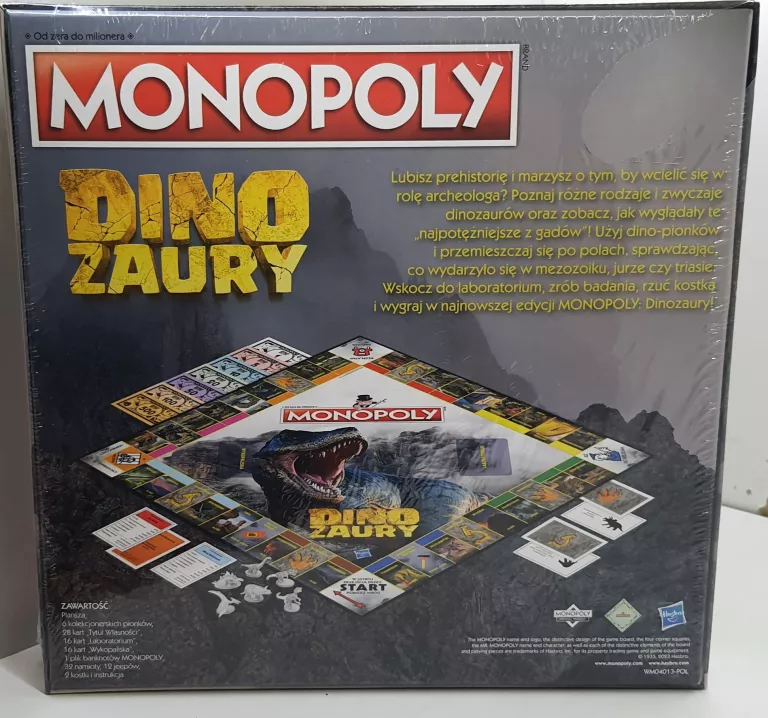 GRA PLANSZOWA MONOPOLY - DINOZAURY - HASBRO WM04013-POL