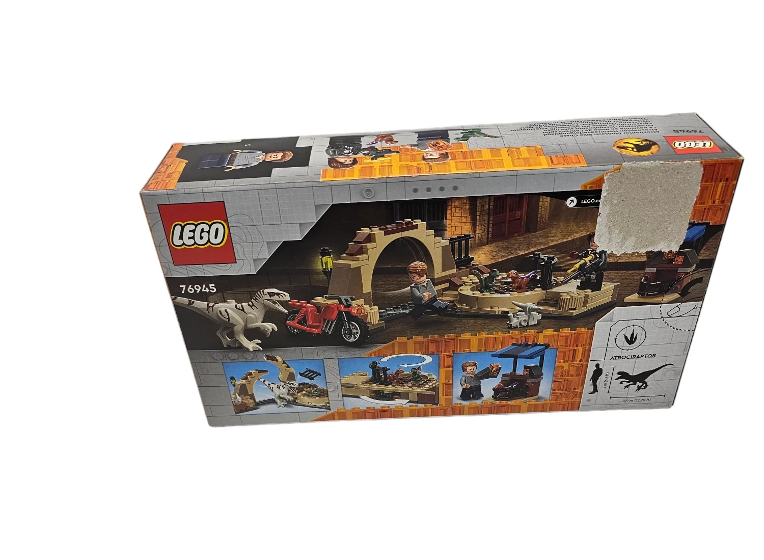 lego-jurassic-world-76945-atrociraptor-poscig-na-motocyklu-stan-powystawowy