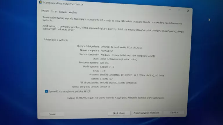 LAPTOP DELL LATITUDE 3410 I3-10110U 8/256GB SSD WIN 11