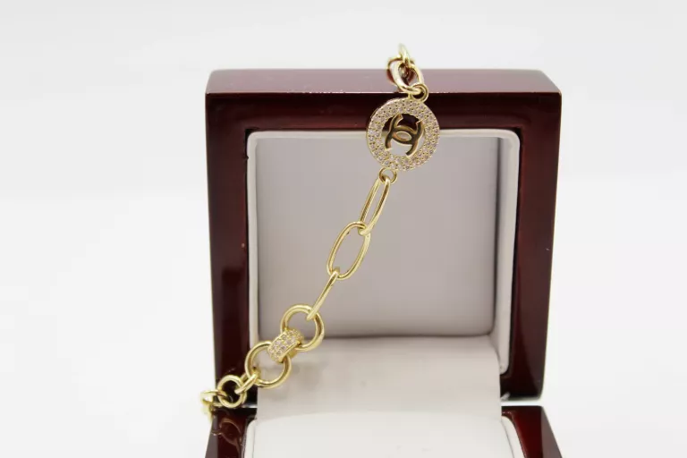 ZŁOTA BRANSOLETKA 14K W:6,85G DŁ19CM