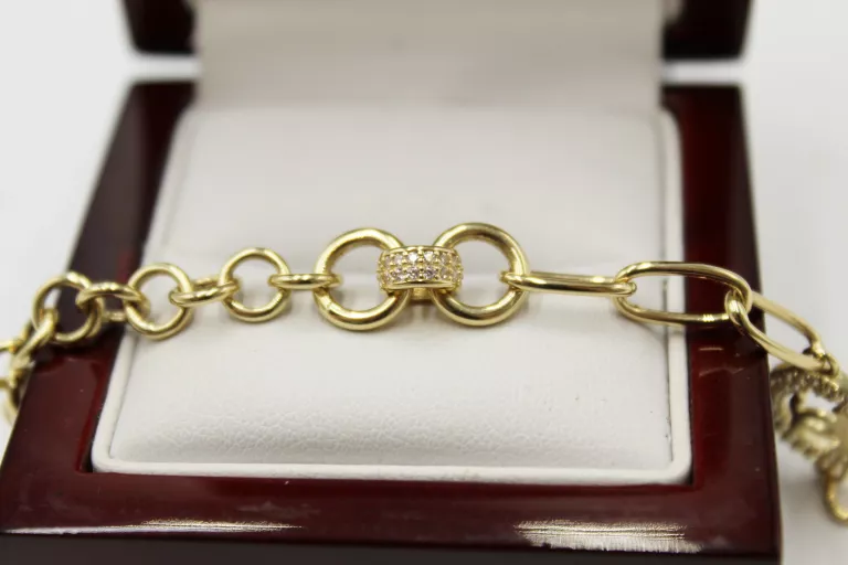 ZŁOTA BRANSOLETKA 14K W:6,85G DŁ19CM