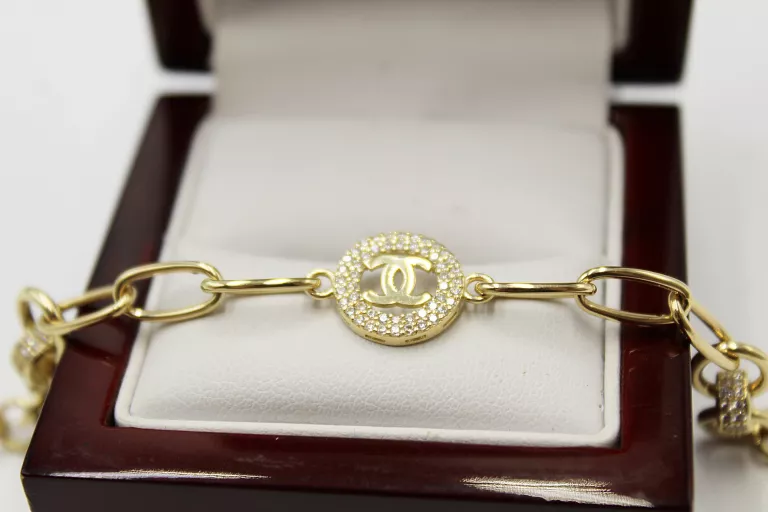 ZŁOTA BRANSOLETKA 14K W:6,85G DŁ19CM