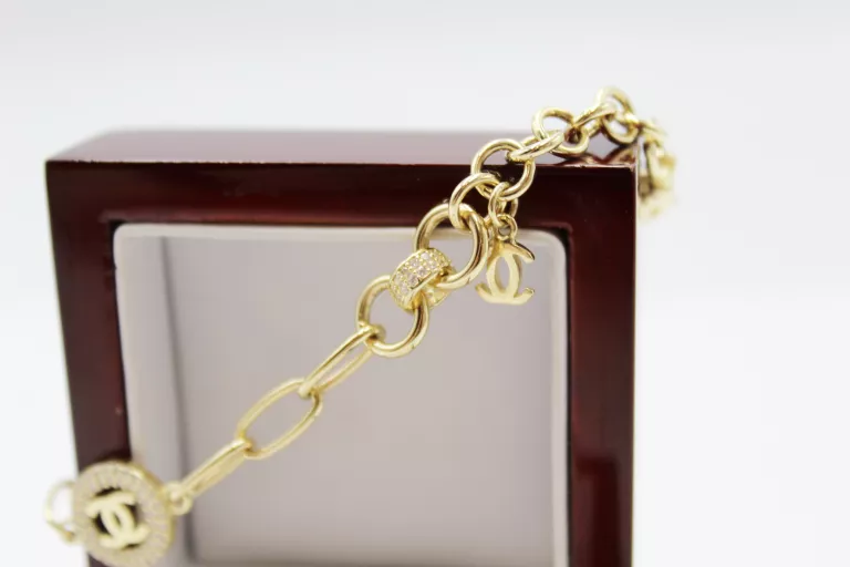 ZŁOTA BRANSOLETKA 14K W:6,85G DŁ19CM