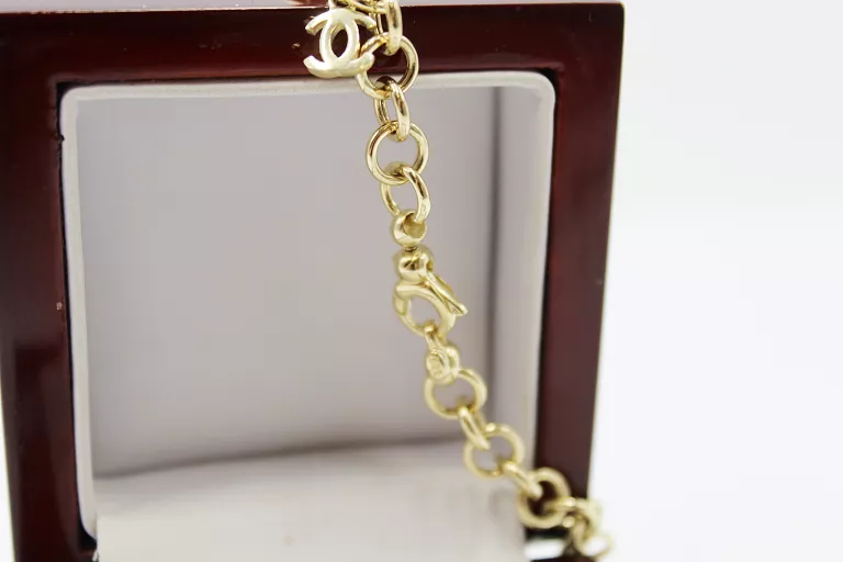 ZŁOTA BRANSOLETKA 14K W:6,85G DŁ19CM