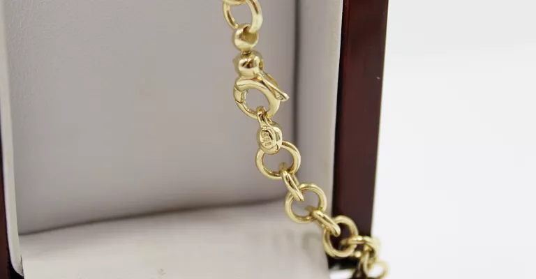 ZŁOTA BRANSOLETKA 14K W:6,85G DŁ19CM