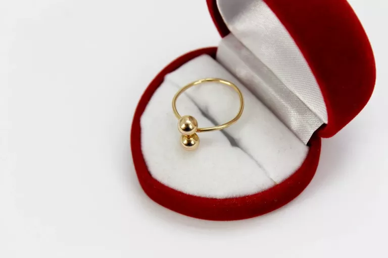 zloty-pierscionek-dwie-kulki-585-144g-r115-kamien-bez-kamienia