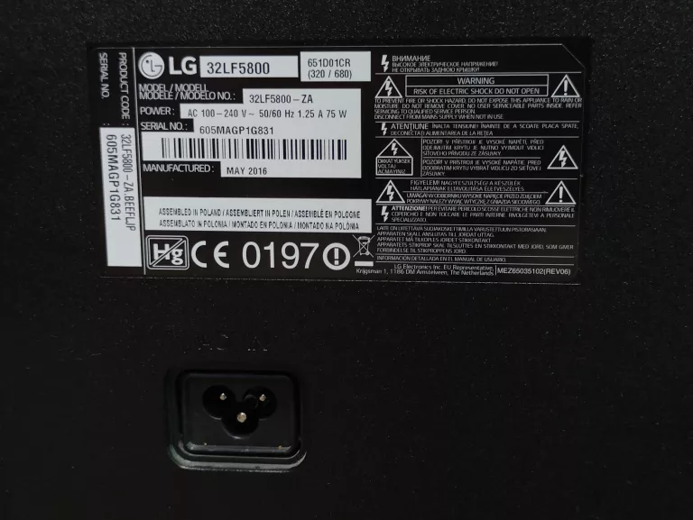 TELEWIZOR LG 32LF5800 PILOT, WIFI, YOUTUBE, NETFLIX, FULL HD
