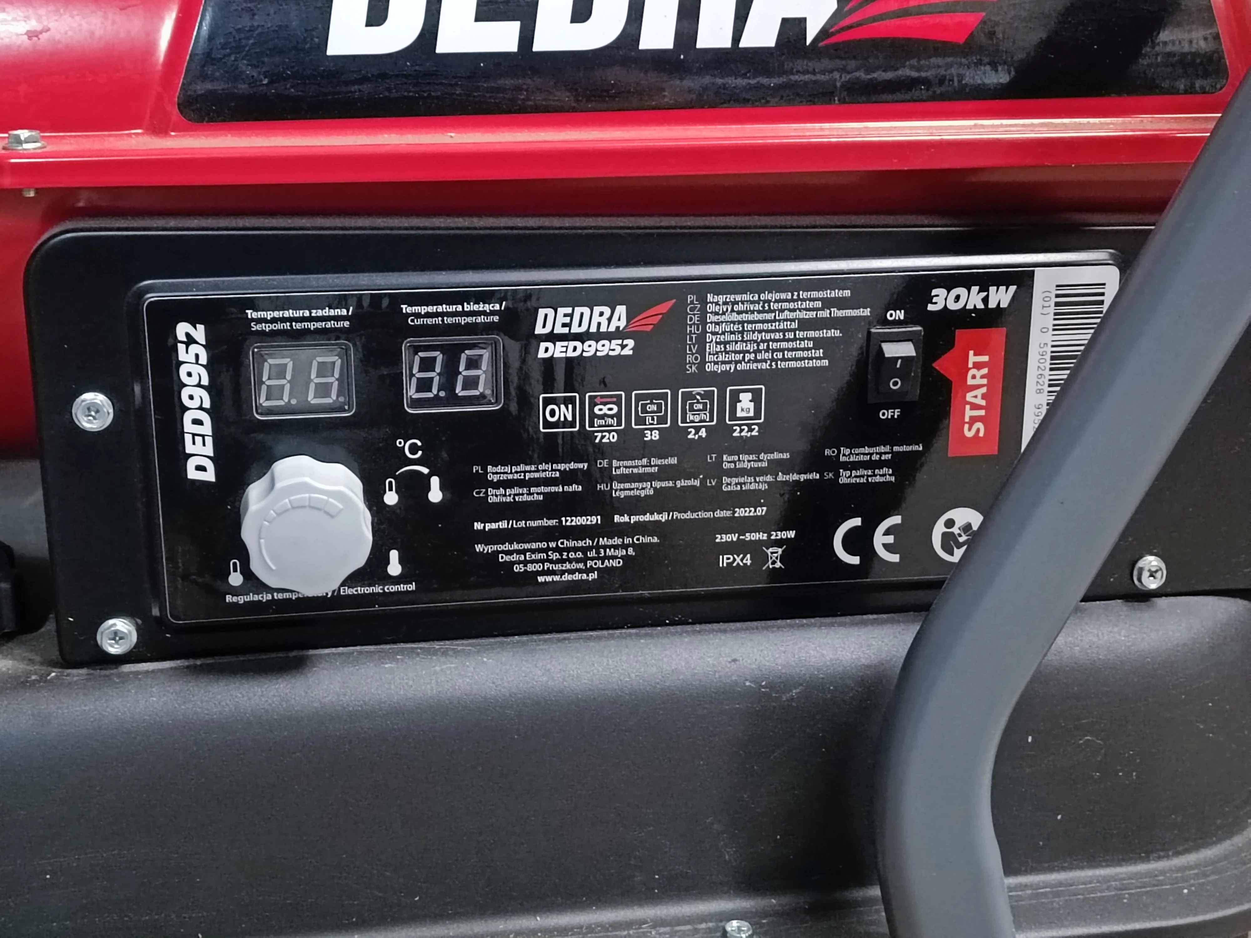 nagrzewnica-olejowa-30kw-dedra-ded9952-2022r-stan-uzywany