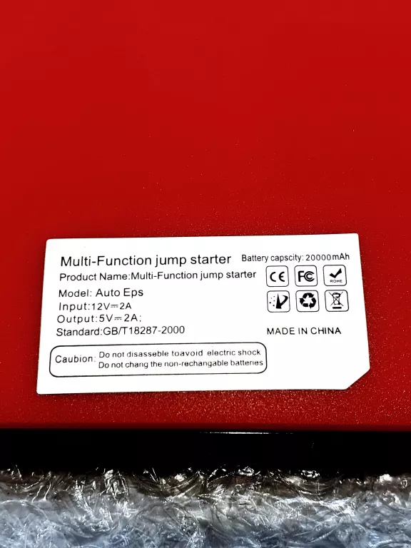 MULTI FUNCTION JUMP STARTER AUTO EPS + KABEL ROZRUCHOWY