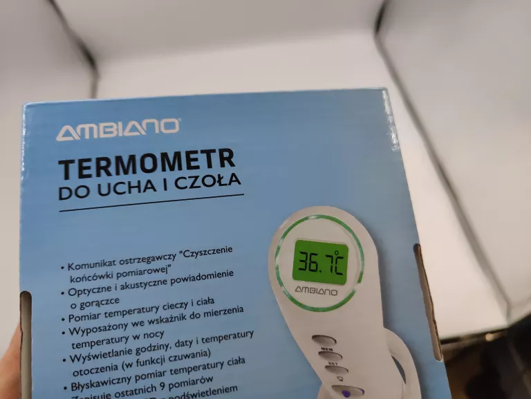 TERMOMETR BEZDOTYKOWY DO UCHA I CZOŁA AMBIANO