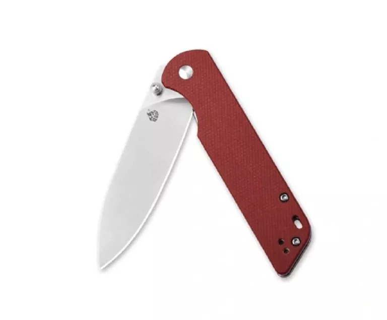 NÓŻ SKŁADANY QSP KNIFE PARROT D2-CZERWONA MICARTA- USZKODZONA BLOKADA!