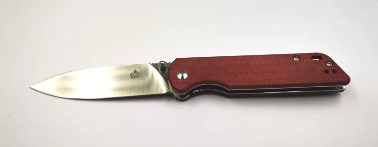 NÓŻ SKŁADANY QSP KNIFE PARROT D2-CZERWONA MICARTA- USZKODZONA BLOKADA!