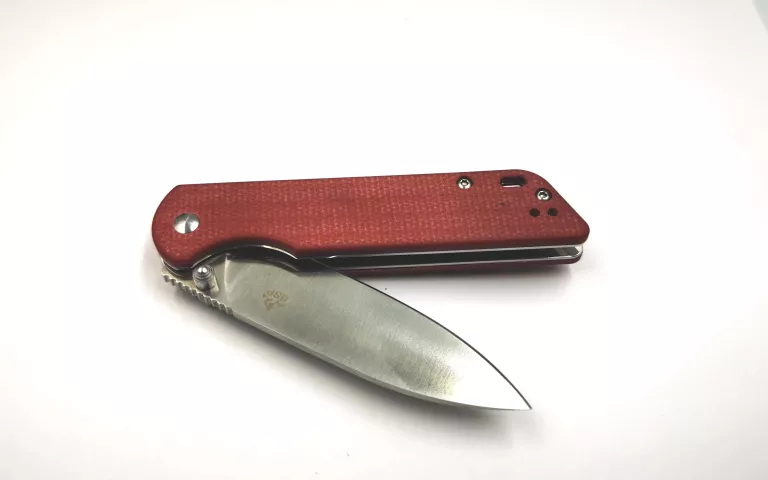 NÓŻ SKŁADANY QSP KNIFE PARROT D2-CZERWONA MICARTA- USZKODZONA BLOKADA!