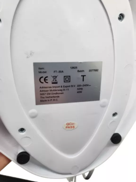 WENTYLATOR STOŁOWY HOFFEN FT-30A BIAŁY